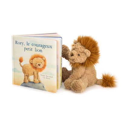 Courageous Little Lion Storybook & Plush Gift Set (French Edition) | Wobblepaws
