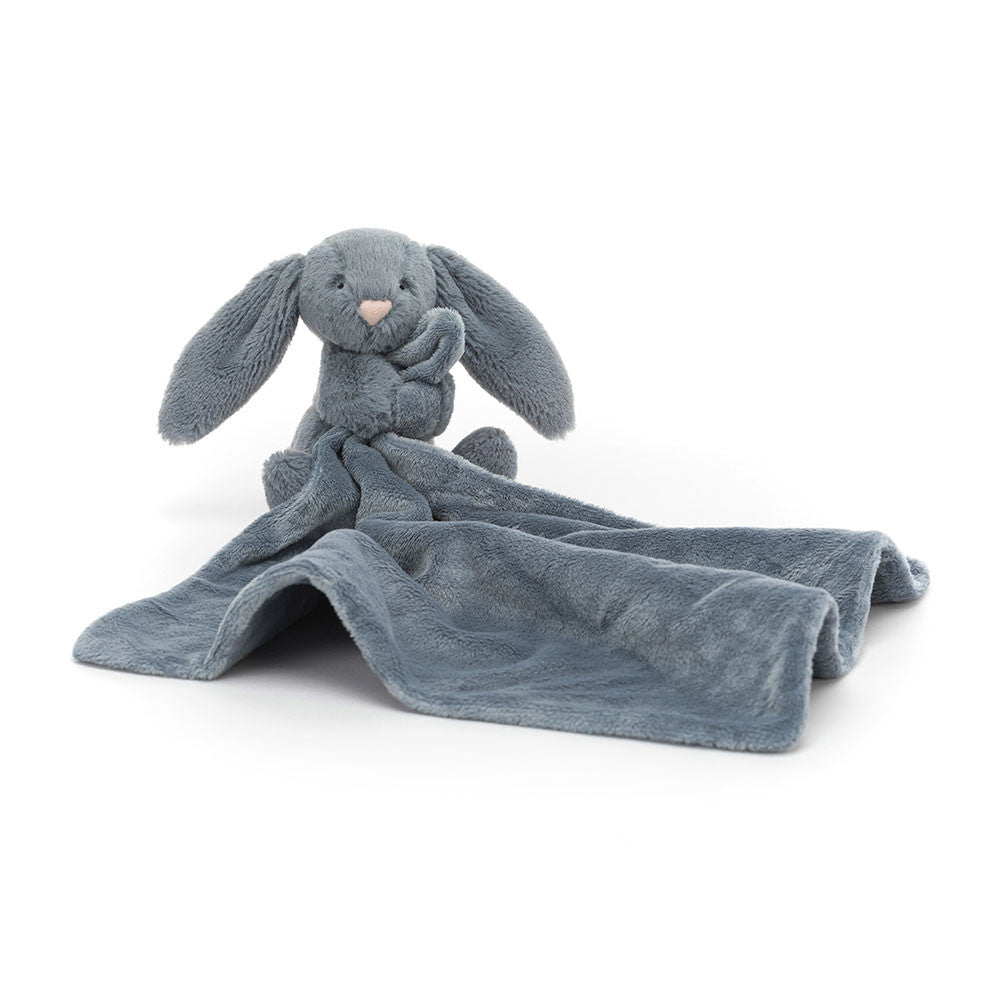 Bashful Dusky Blue Bunny Soother - Soft Baby Comforter | Wobblepaws