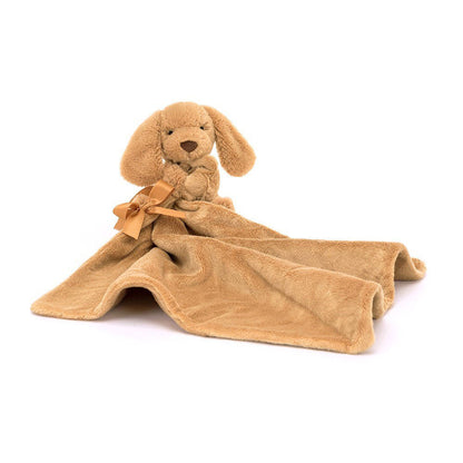 Bashful Toffee Puppy Soother - Soft Baby Comforter | Wobblepaws