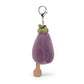Amuseables Aubergine Bag Charm - Soft Plush Keychain